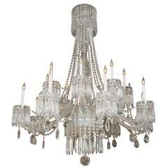 16 Arm Crystal Chandelier Attributed To Baccarat