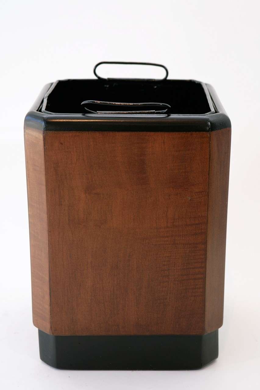 Pair of Mahogany Wastebaskets from the RMS Queen Mary 3