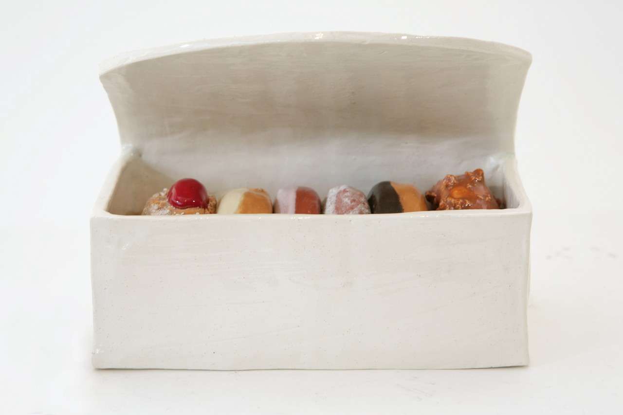 American Pop Art Box of Doughnuts by N. Nichols