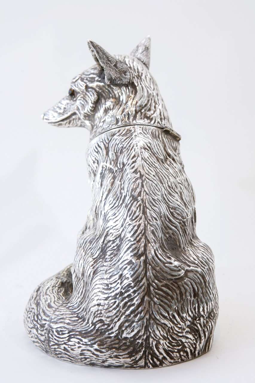 Hand Chased Silver Plate Fox Champagne or Wine Cooler 3