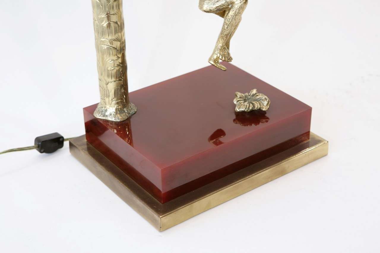 Pair of Decorative Monkey Table Lamps 1