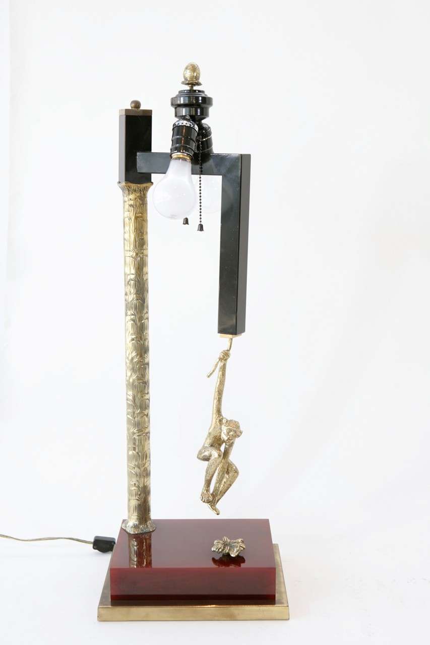 Pair of Decorative Monkey Table Lamps 4