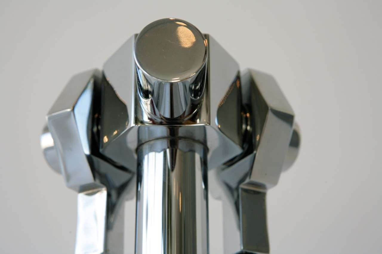 Chrome Accessoires de cheminée chromés modernes de la Maison Charles en vente