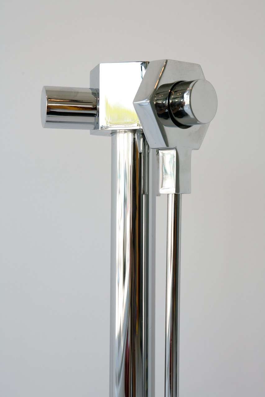 Modern Chrome Fire Tools by Maison Charles For Sale 4