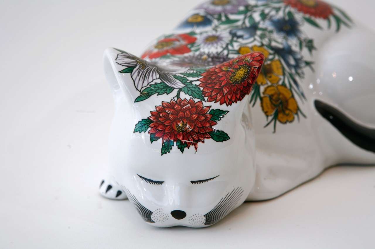Sleeping Cat by Piero Fornasetti at 1stDibs