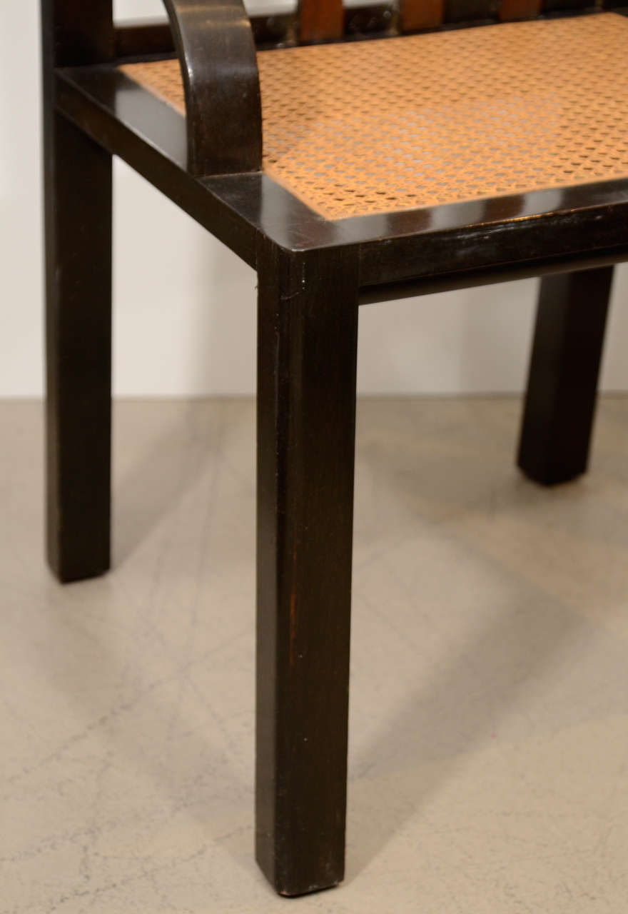 American Ebonized Walnut Chairs by Harvey Probber