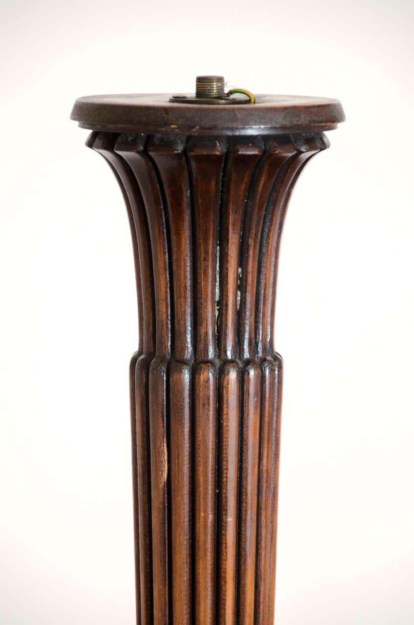 Turn of the Century Mahogany Floor Lamp In Excellent Condition For Sale In East Hampton, NY