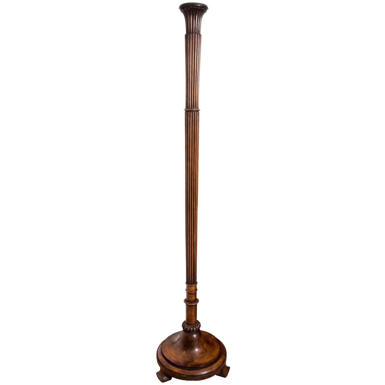 Turn of the Century Mahogany Floor Lamp For Sale