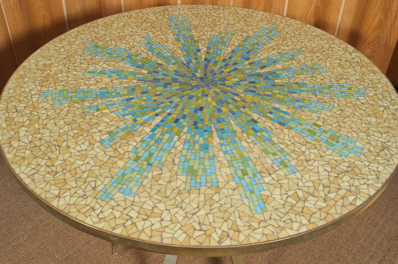 Mosaic Dining Table In Good Condition In San Francisco, CA