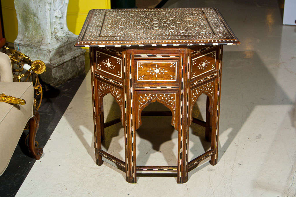 Anglo Indian Inlaid Tabouret