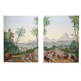 Two Zuber "Vues Du Bresil" Panoramic Panels
