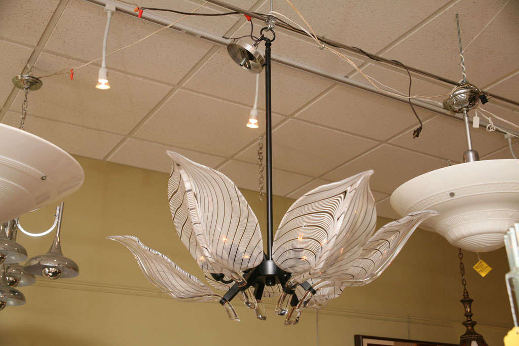 Stunning Murano Blown Leaves Chandelier