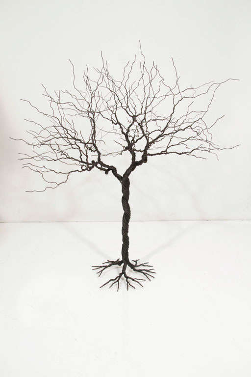 Large contemporary wire tree sculpture by Pablo Avilla.