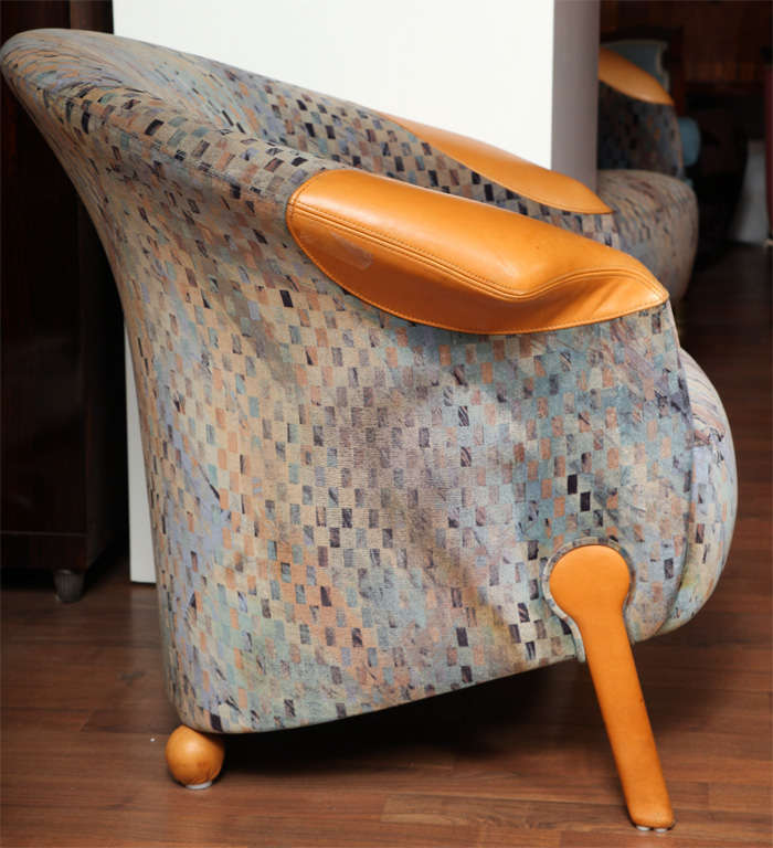 Ein Paar postmoderne Sessel von Franz Wittman (Postmoderne) im Angebot
