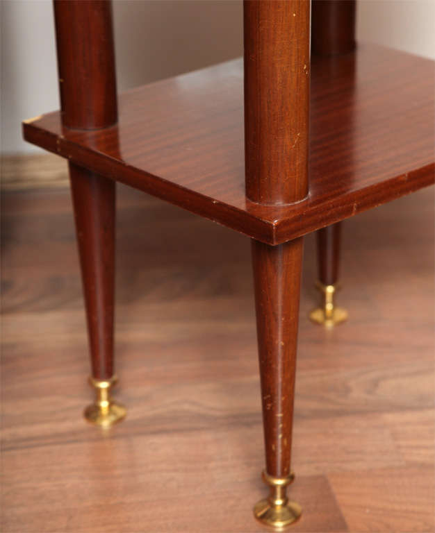 Brass Pair of Art Deco Side Tables