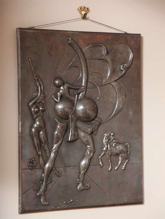Salvador Dalí (Spanish, 1904-1989).

Centaurus, 1976. Bas relief in silvered bronze.

Publishing year: 1990-1992.

Referenced in The catalogue raisonne 