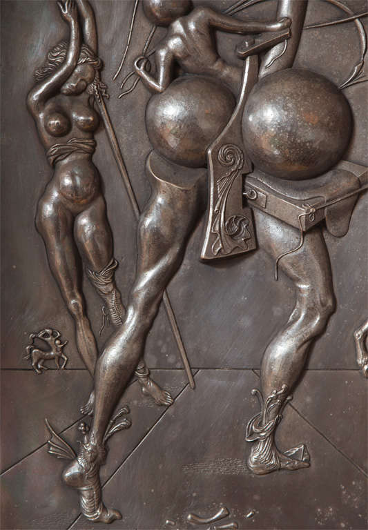 Dali Silvered Bronze Panel 