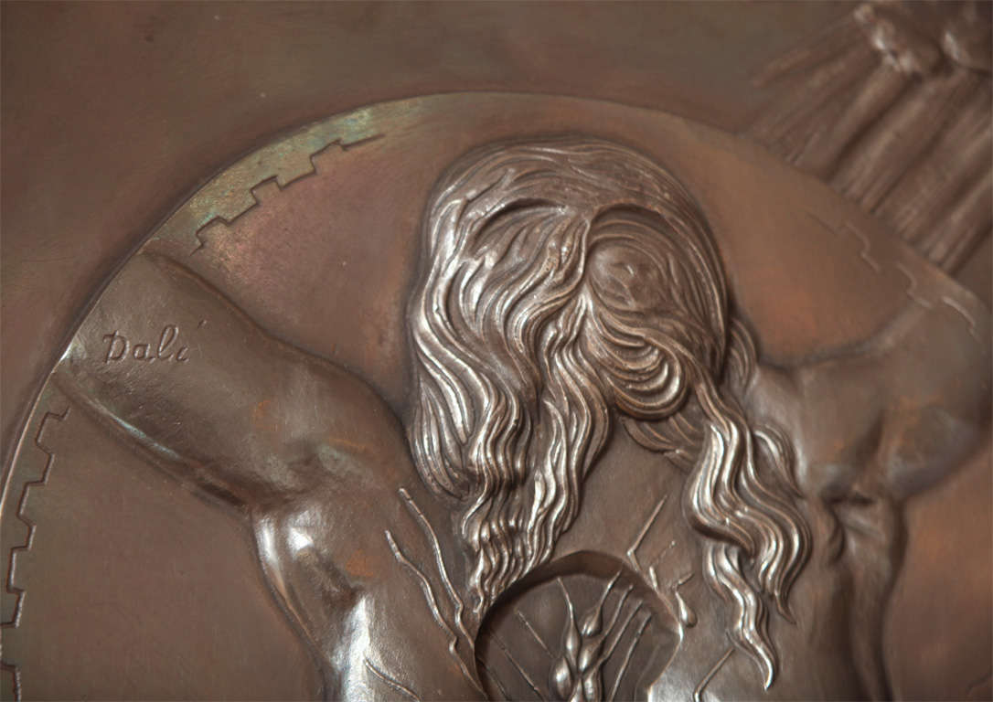 20th Century Dali Bronze Bas-Relief Fécondité For Sale