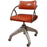 Machine Age Steel and Vinyl Industrial Office Chair