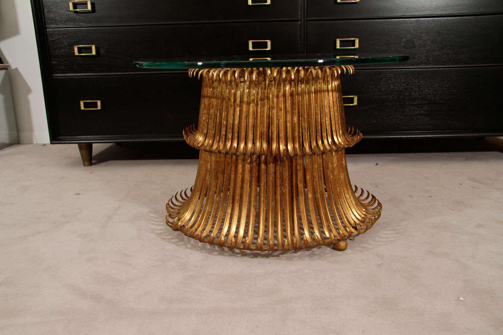 Pair of Mid Century Florentine Gold Cocktail Tables