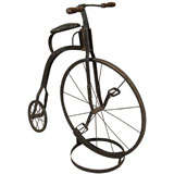 Mid Century Standing Iron Bicycle Sculpture