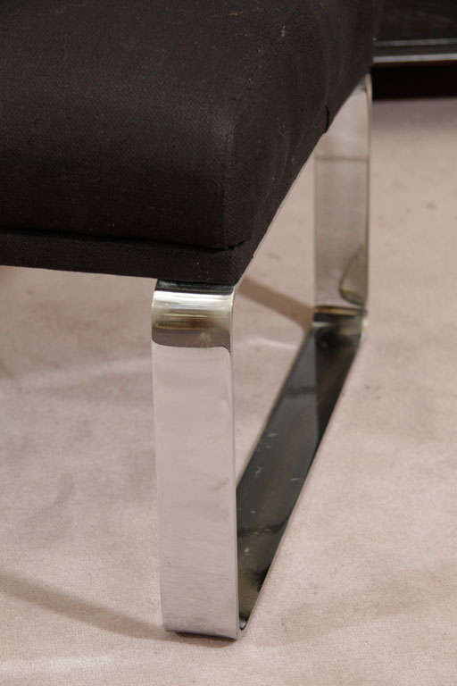 Mid Century Ottoman / Stool by Milo Baughman