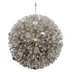 Large 1960s Austrian Snowflake Sputnik Chandelier 8