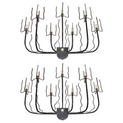 Two 1950s Sconces by Jacques Adnet