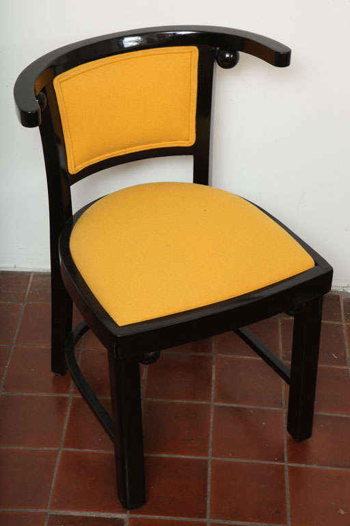 Beech Pair of Fledermaus Side Chairs by Josef Hoffmann