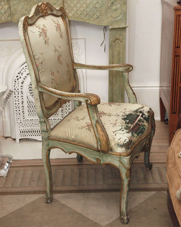 Pair of Louis XV Style Fauteuils For Sale 3
