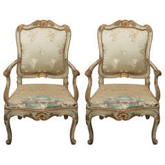 Pair of Louis XV Style Fauteuils