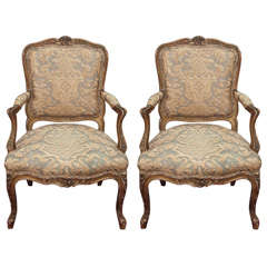 Pair of Louis XV Style Fauteuils