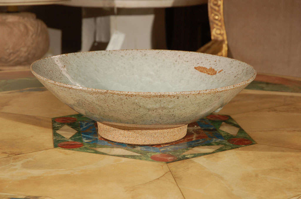 American Uniquely Glazed Ceramic Bowl For Sale