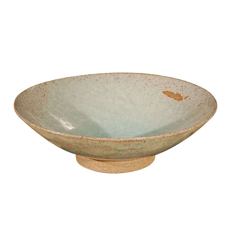 Uniquely Glazed Ceramic Bowl For Sale