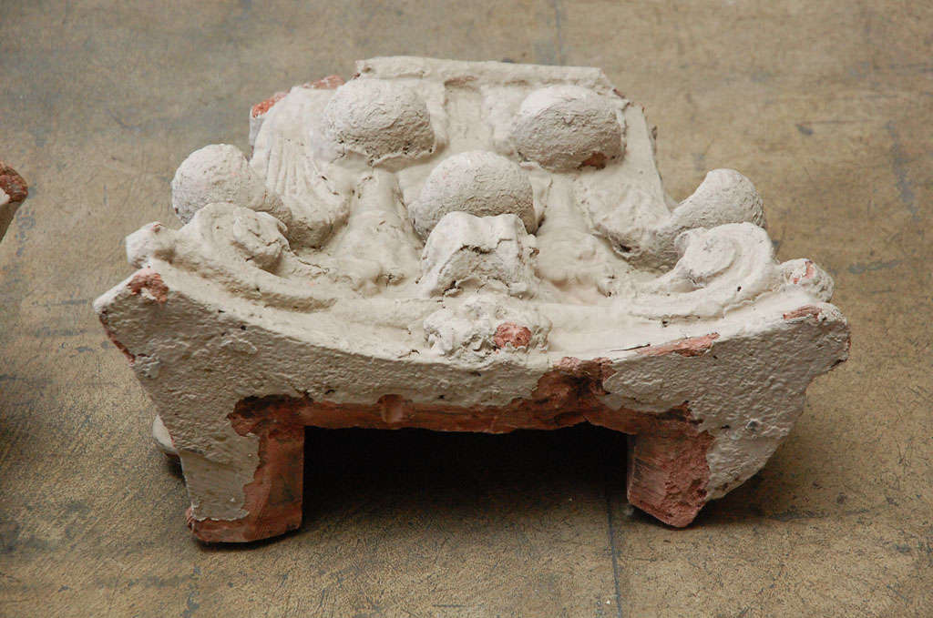 Pair of Plaster Architectural Capitals, 19th Century For Sale 2