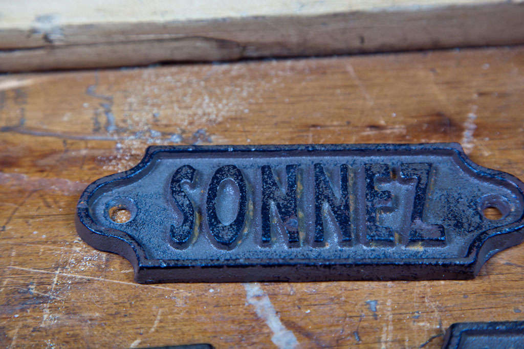 French Cast Iron Hotel Plaques 3