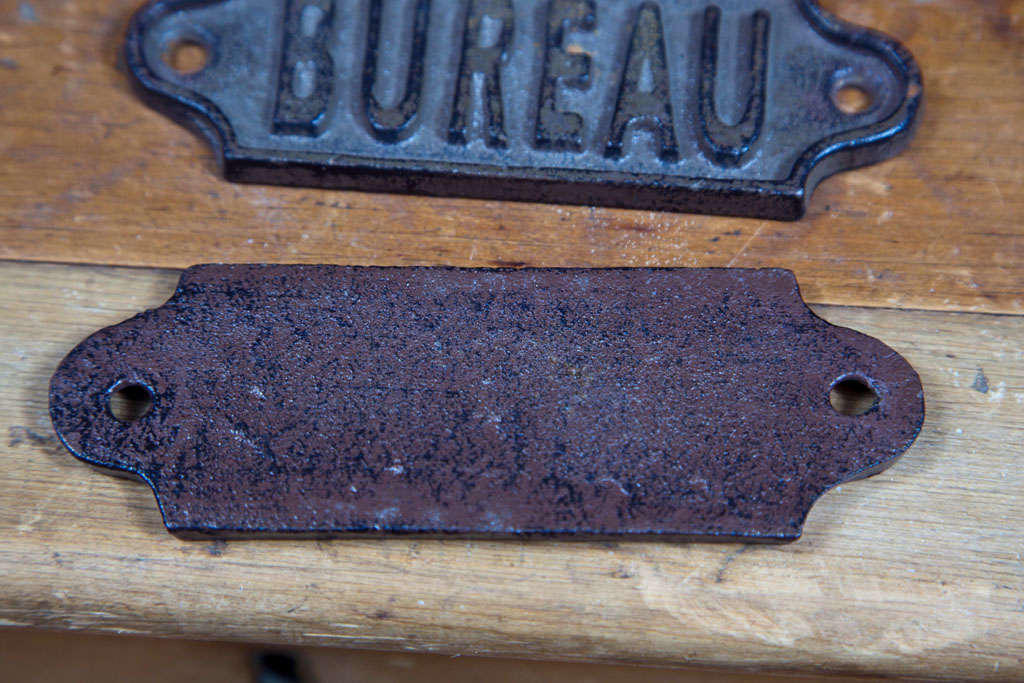 French Cast Iron Hotel Plaques 4