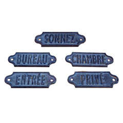 French Cast Iron Hotel Plaques