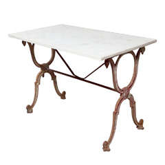 Elegant 19th Century French Cast Iron Conservatory Table