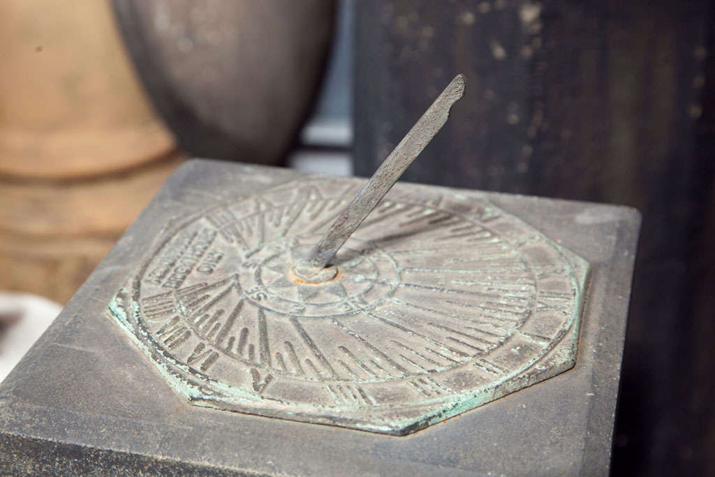 Edwardian Elegant Welsh Carved Stone Sundial