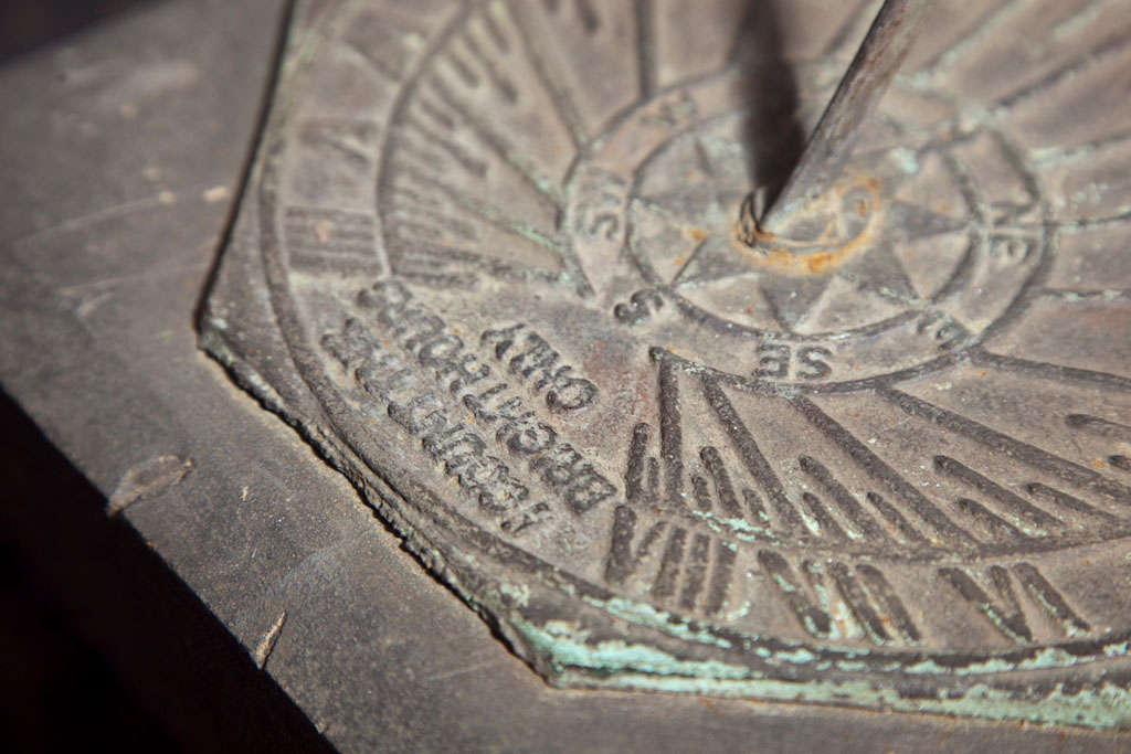 20th Century Elegant Welsh Carved Stone Sundial