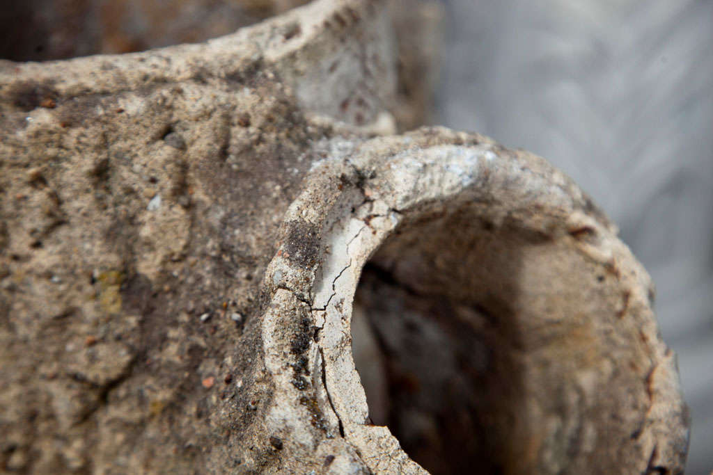 Authentic Pair of Faux Bois Tree Trunk Planters In Good Condition In Woodbury, CT