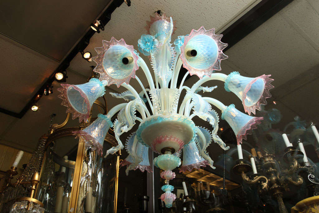 Large Murano  Venitian Glass Chandelier 3