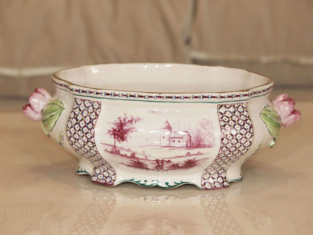 18th C Porcelain Tureen with Clamercy Markings