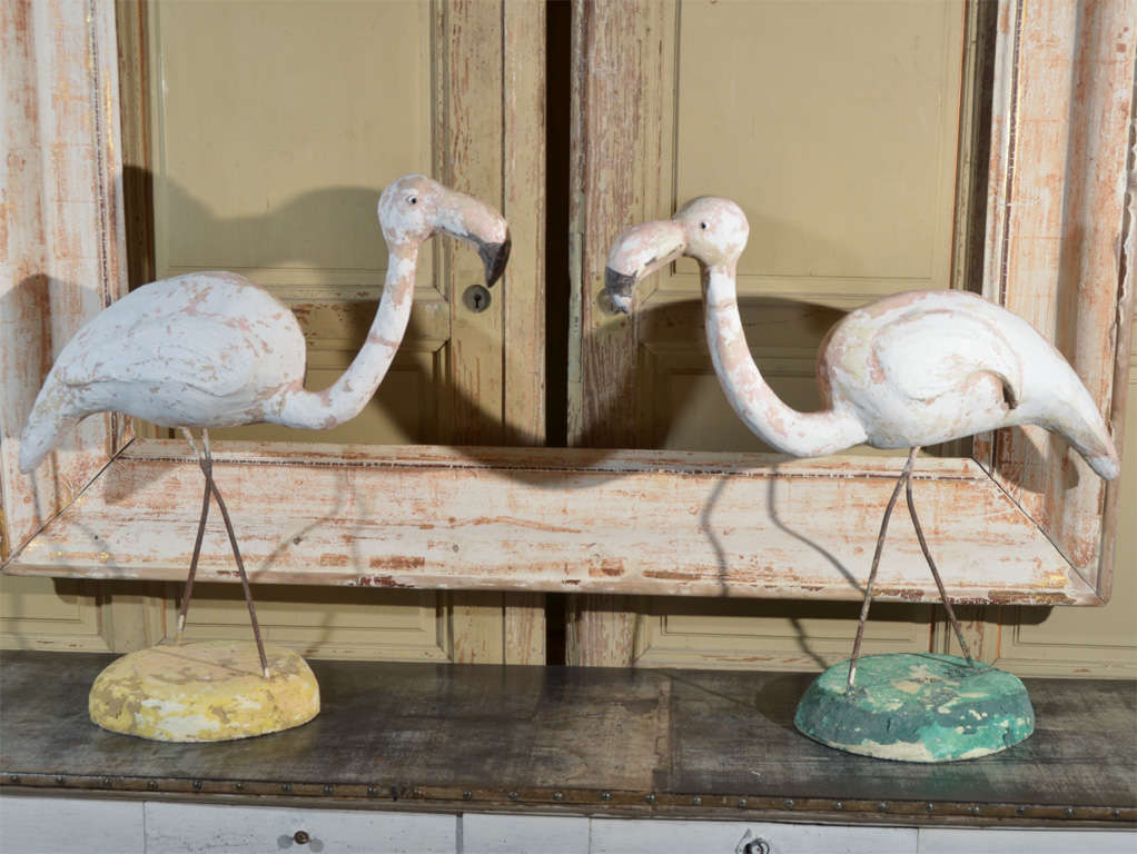 pair of French Flamingos