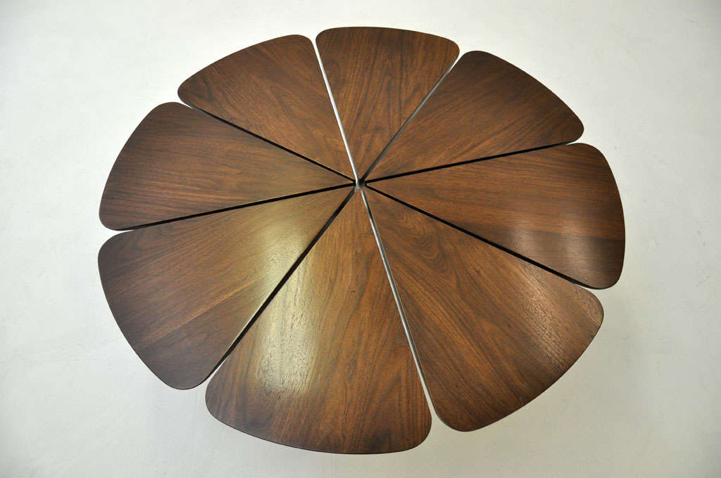 Mid-Century Modern Walnut Petal Coffee Table - Richard Schultz