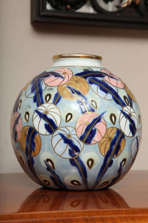 French Limoges Art Deco Vase