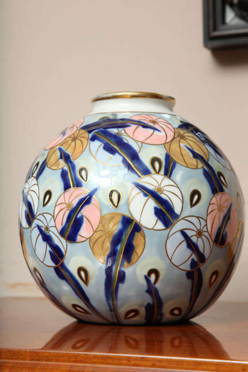 Porcelain Limoges Art Deco Vase