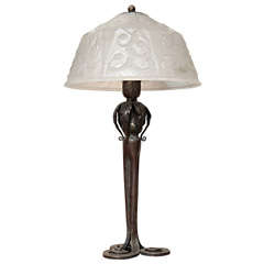 Art Deco Table Lamp by Edgar Brandt & Daum 4
