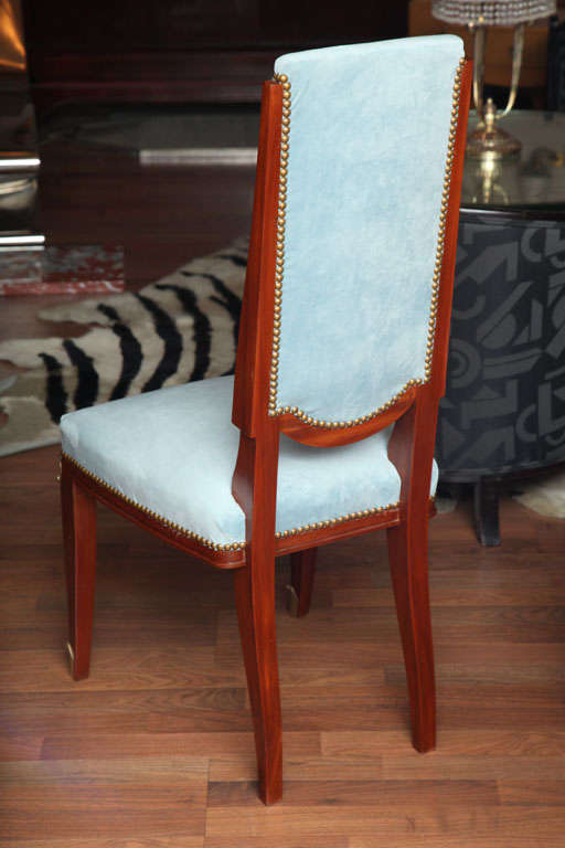 Mid-20th Century Set of Six French Art Deco Chairs For Sale